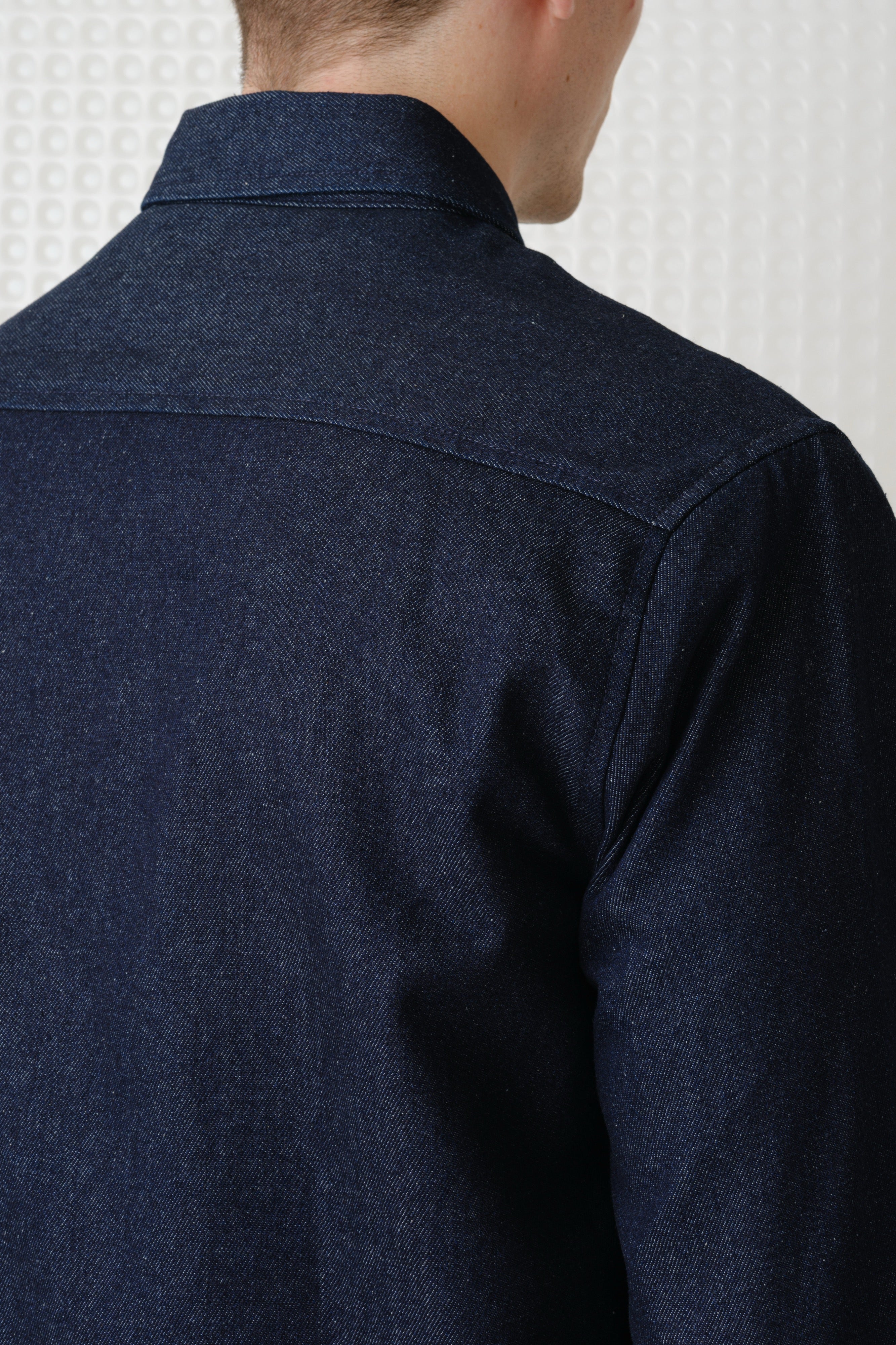 Williams - Sherpa Lined Overshirt - Dark Denim