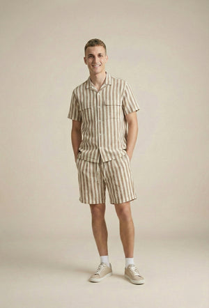 Brock Shorts Co-Ord - Ecru / Stone