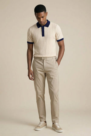 Cobal Polo - Off White / Navy