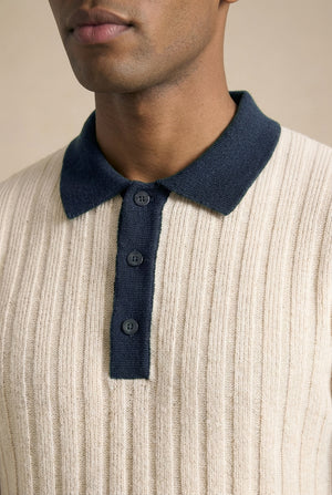 Cobal Polo - Off White / Navy