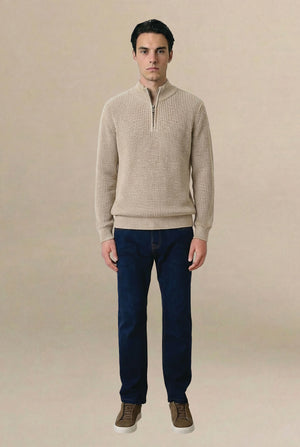 Ivar Quarter Zip - Ecru