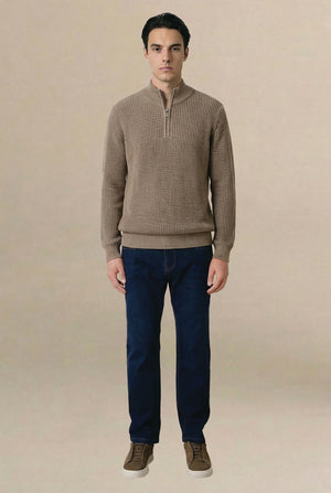 Ivar Quarter Zip - Stone