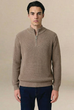 Ivar Quarter Zip - Stone