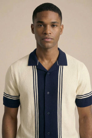 Kitt Polo - Ecru / Navy