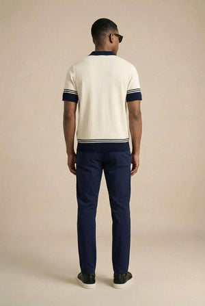 Kitt Polo - Ecru / Navy