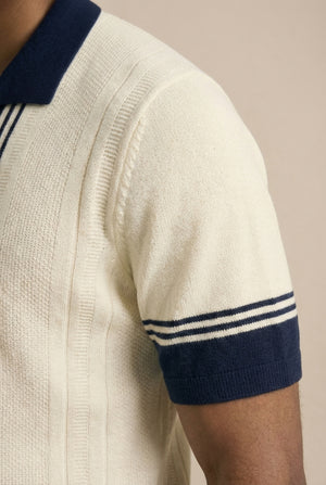 Kitt Polo - Ecru / Navy