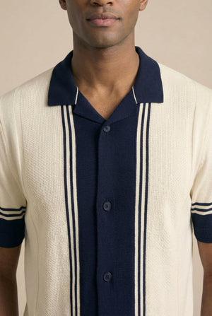 Kitt Polo - Ecru / Navy