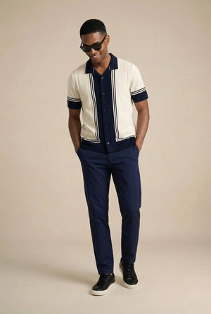 Kitt Polo - Ecru / Navy