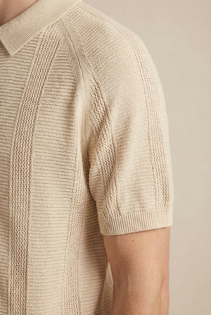 Lund Knit Polo Shirt - Ecru