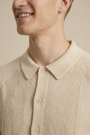 Lund Knit Polo Shirt - Ecru