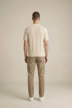Lund Knit Polo Shirt - Ecru