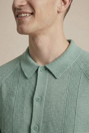 Lund Knit Polo Shirt - Seafoam