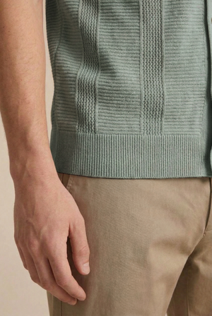 Lund Knit Polo Shirt - Seafoam