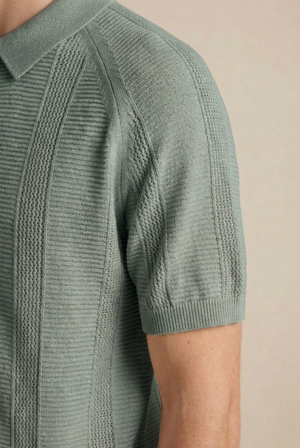 Lund Knit Polo Shirt - Seafoam