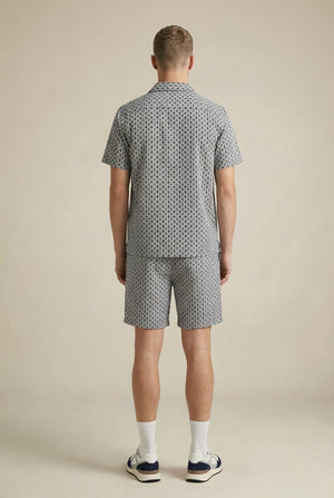 Marcus Shorts Co-Ord - Indigo / Off White