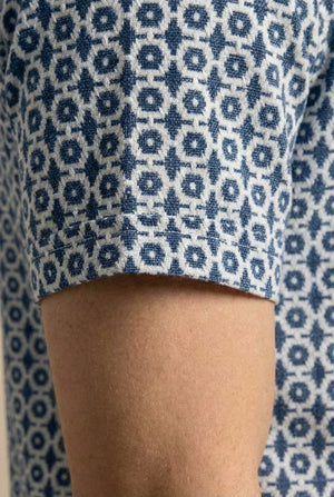 Marcus Shirt Co-Ord - Indigo / Off White