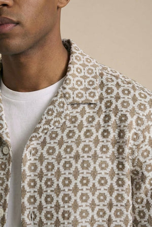 Marcus Shirt Co-Ord - Taupe / Off White