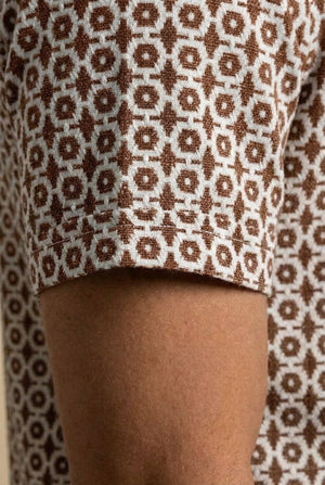 Marcus Shirt Co-Ord - Taupe / Off White