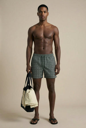 Neptune Swim Shorts - Bottle Green