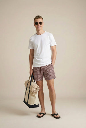 Neptune Swim Shorts - Burgundy