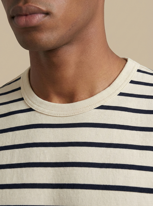 Olsen T-Shirt - Ecru / Navy
