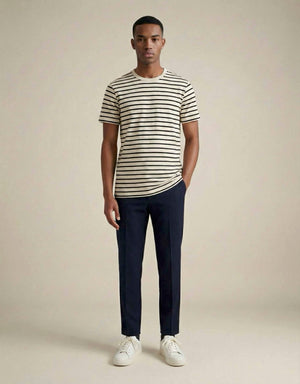 Olsen T-Shirt - Ecru / Navy