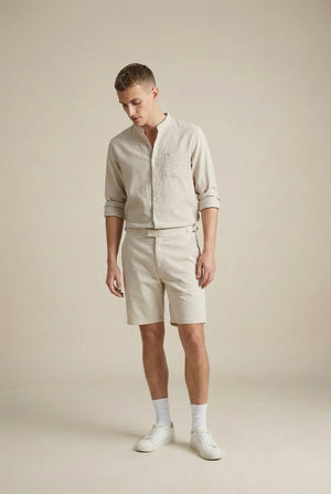Reine Grandad Shirt - Natural