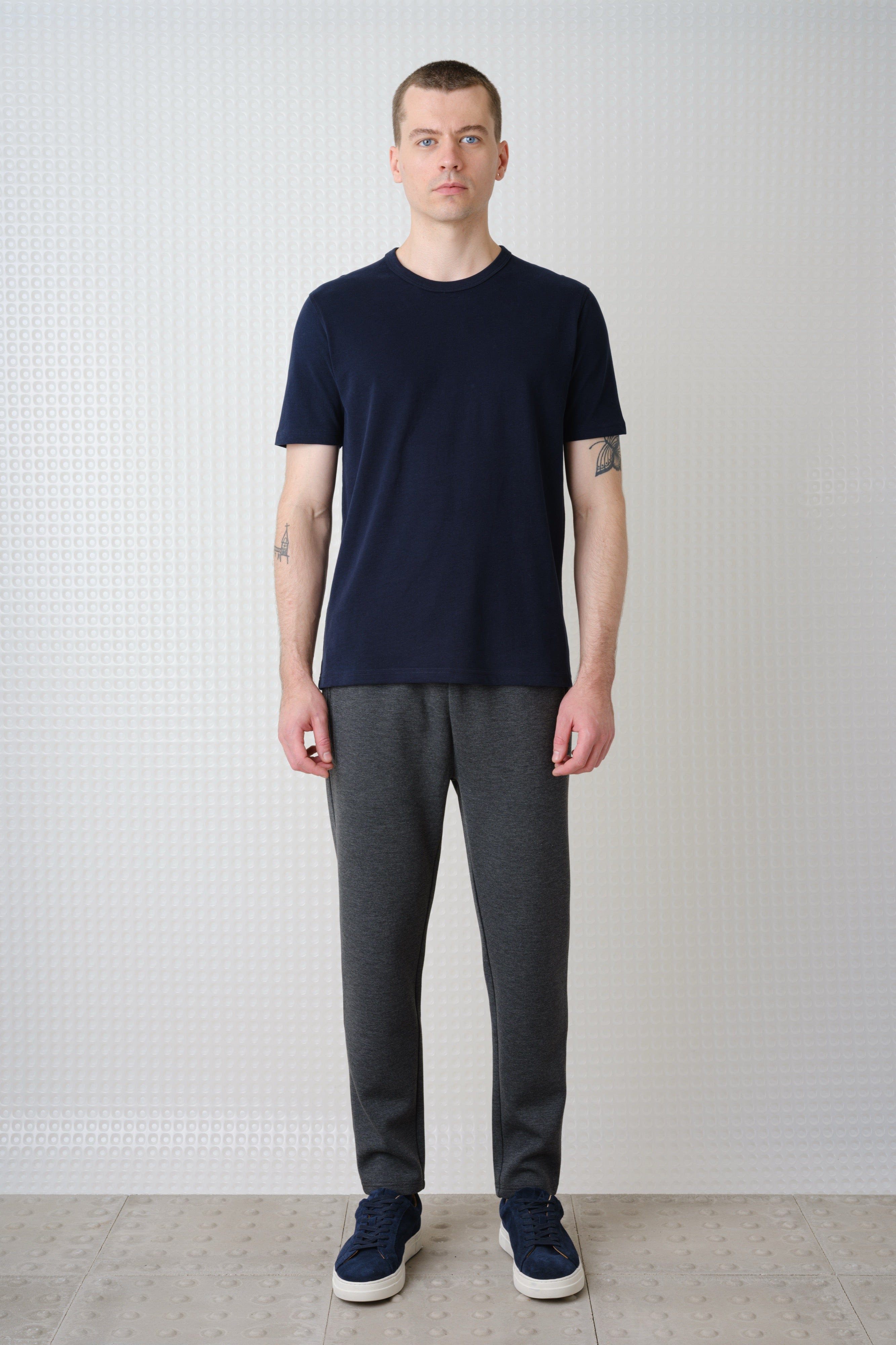 Lander - 230GSM Peached Tee - Navy
